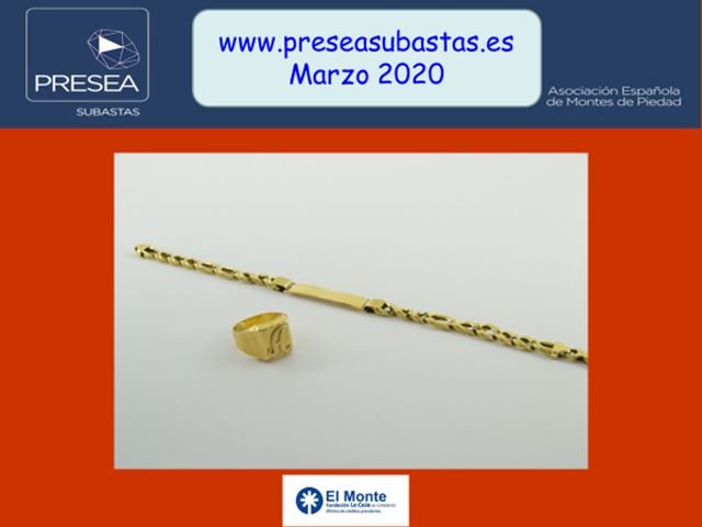 Subasta marzo 2020 - Lote esclava y anillo sello - Monte de piedad Fundación la Caja de Canarias