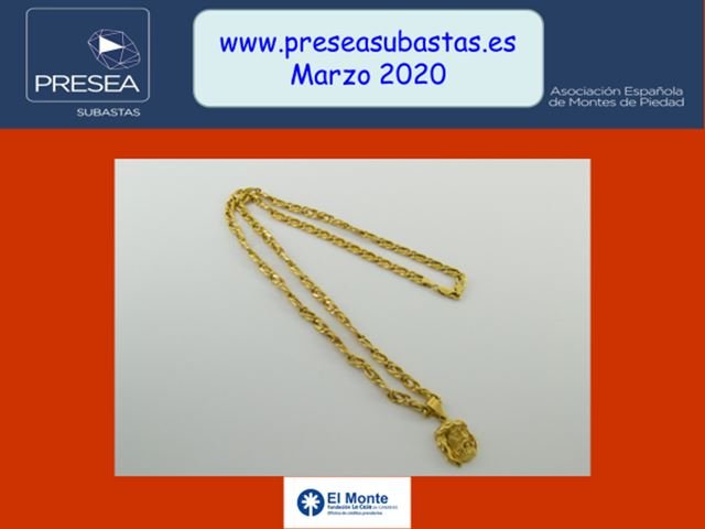 Subasta marzo 2020 - Lote colgante y cordón de oro - Monte de piedad Fundación la Caja de Canarias