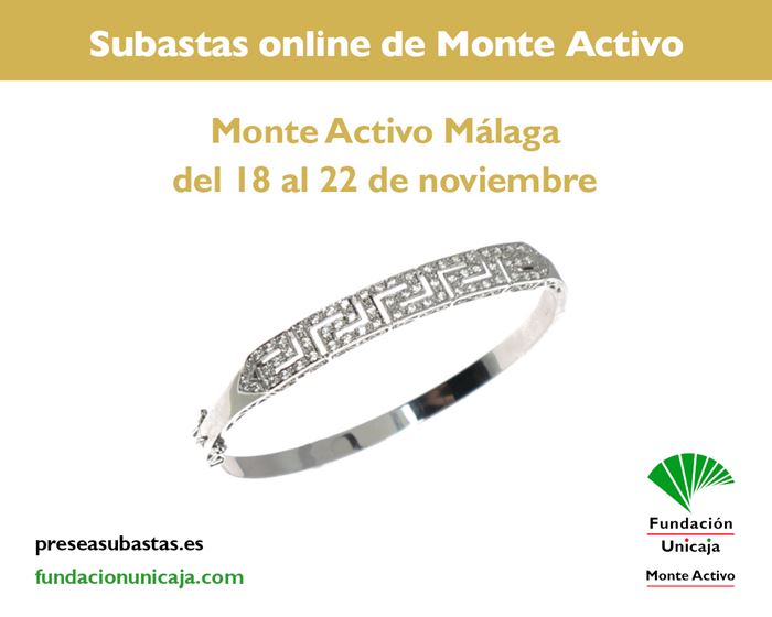 Monte Activo - Subastas online de joyas noviembre 2021 Málaga - Pulsera oro blanco y brillantes