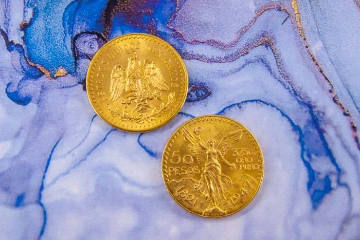 El Monte La Caja de Canarias - Subasta abril 2022 - Moneda 50 pesos mexicanos oro