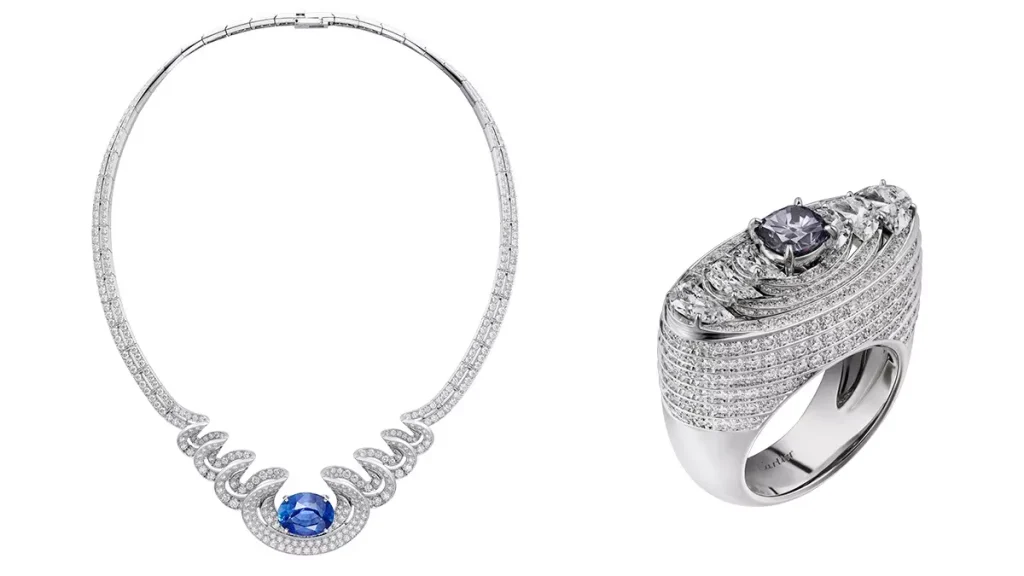 Cartier - Le Voyage Recommence - Collar Sama y anillo Ondule - Imagen cortesía de Cartier