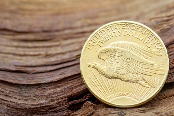 El Monte La Caja de Canarias Subasta octubre 2023 - Moneda veinte dólares en oro amarillo