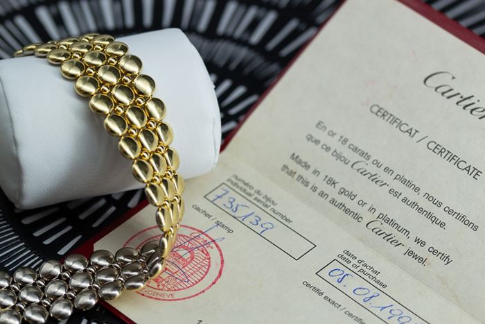 El Monte La Caja de Canarias Subasta noviembre 2023 - Pulsera Cartier oro bicolor