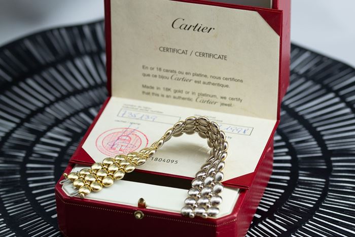 El Monte La Caja de Canarias Subasta noviembre 2023 - Pulsera Cartier oro bicolor