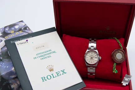 El Monte La Caja de Canarias Subasta noviembre 2023 - Reloj Rolex señora, acero (estuchado)