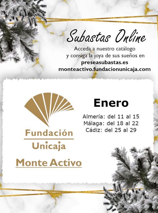 Monte Activo - Subastas online de joyas enero 2024 - Calendario