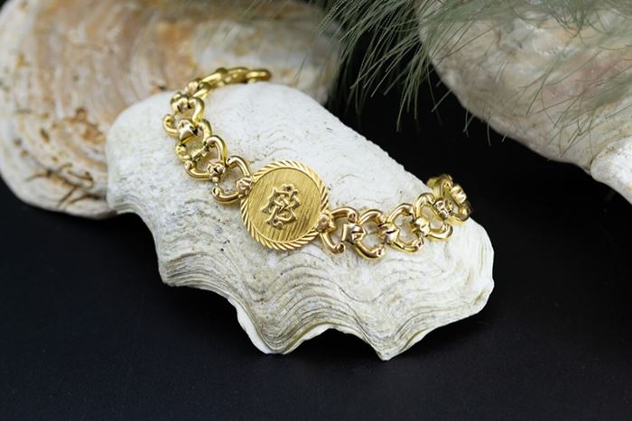 El Monte La Caja de Canarias Subasta marzo 2024 - Pulsera Art Deco oro amarillo