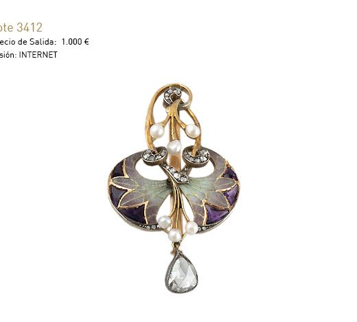 Subastas 1702 - Subasta mayo 2024 - Broche Art Nouveau