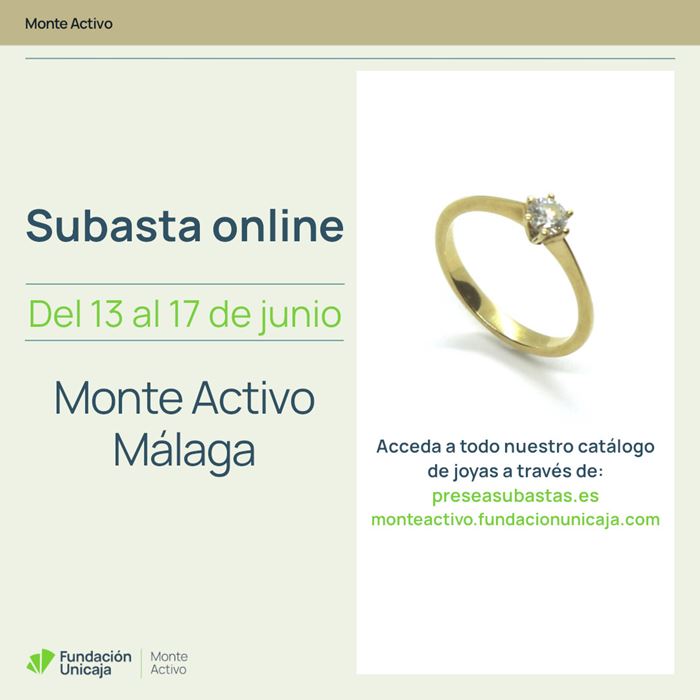 Monte Activo - Subastas online de joyas junio 2024 - Málaga