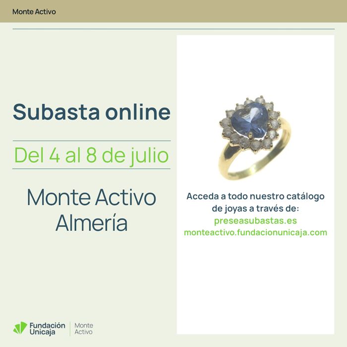 Monte Activo - Subastas online de joyas julio 2024 - Almería