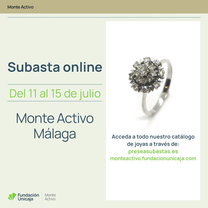Monte Activo - Subastas online de joyas julio 2024 - Málaga