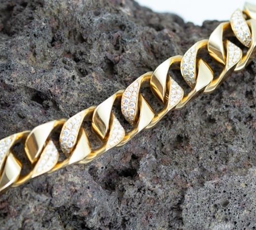 El Monte La Caja de Canarias Subasta julio 2024 - Pulsera oro amarillo y diamantes