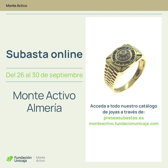 Monte Activo - Subastas online de joyas julio 2024 - Almería