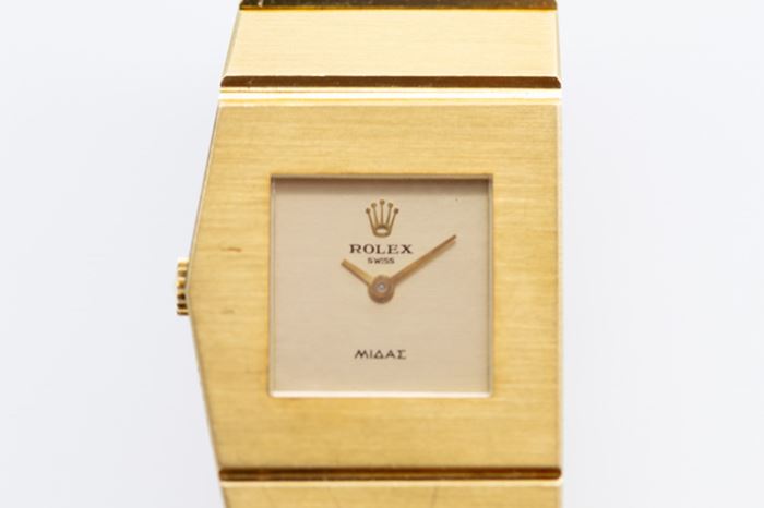 El Monte La Caja de Canarias Subasta octubre 2024 - Detalle Reloj Rolex Queen Midas oro amarillo