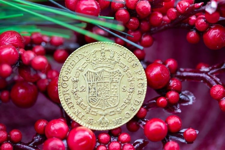 El Monte La Caja de Canarias Subasta diciembre 2024 - Moneda oro amarillo 2