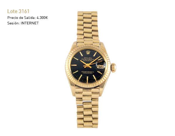 elMONTE - Fundación Montemadrid - Subasta septiembre 2025 - Reloj oro amarillo