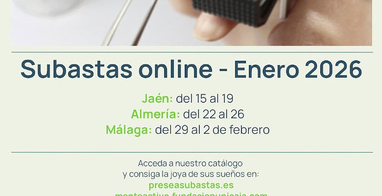 Monte Activo - Subastas enero 2026 - Calendario
