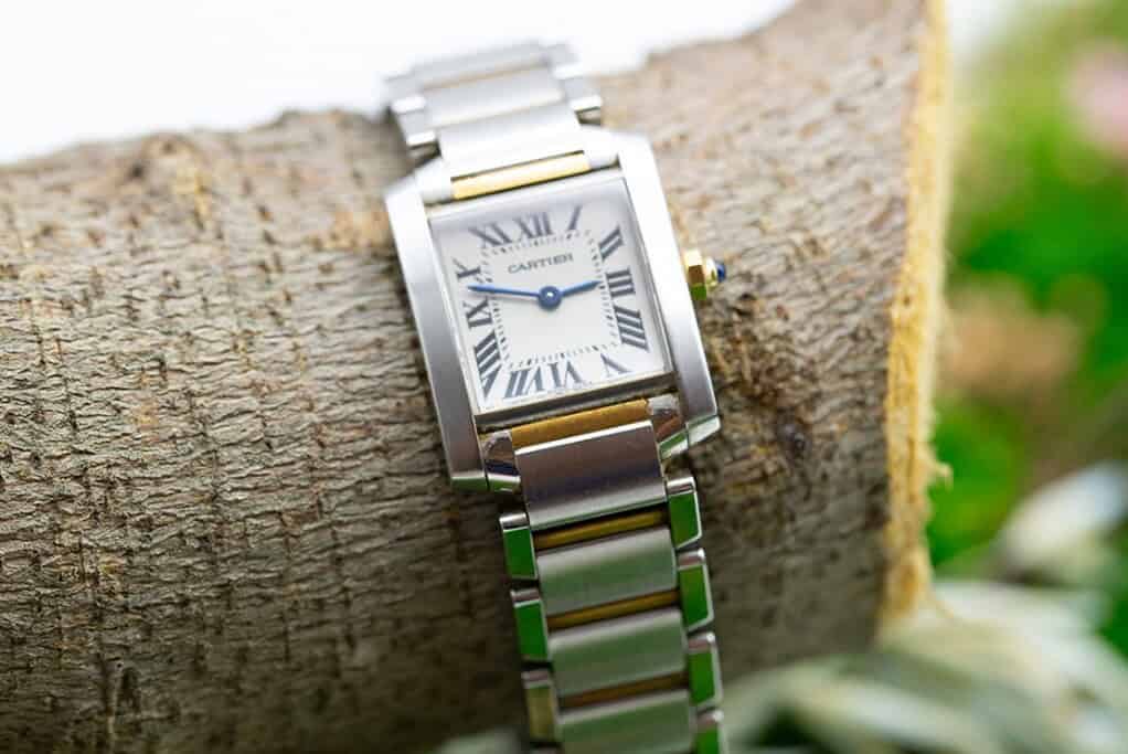El Monte La Caja de Canarias Subasta marzo 2026 - Reloj señora Cartier Tank (detalle)