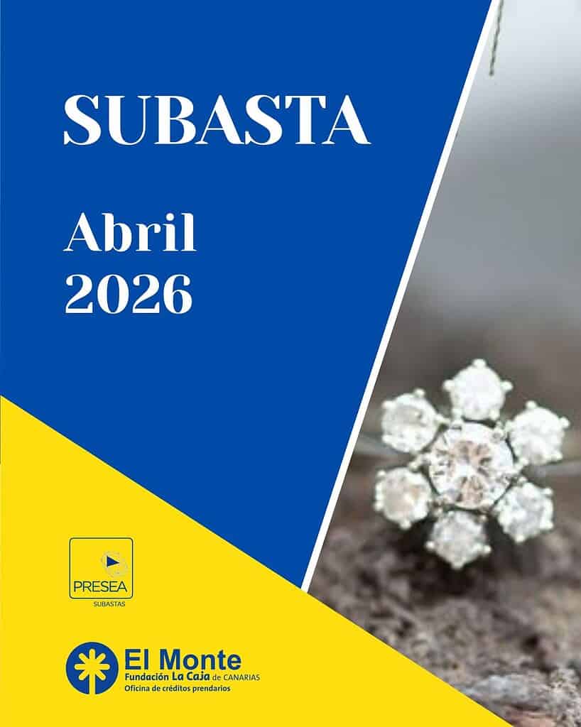 El Monte de Fundación La Caja de Canarias - Subasta online de joyas abril 2026