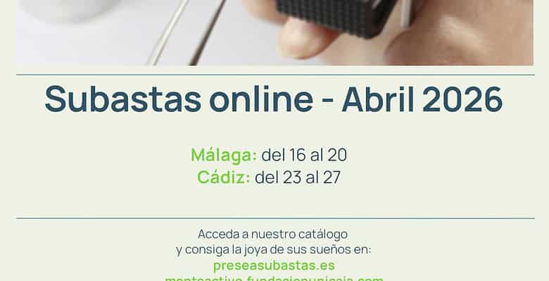 Monte Activo - Subastas abril 2026 - Calendario