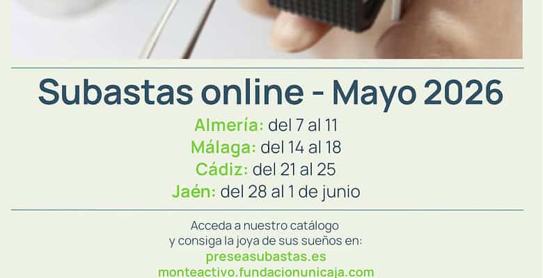 Monte Activo - Subastas mayo 2026 - Calendario
