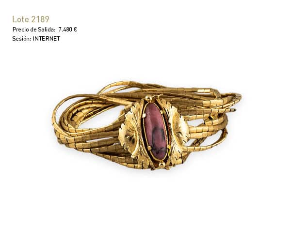elMONTE - Fundación Montemadrid - Subasta abril 2026 - Pulsera flexible oro amarillo