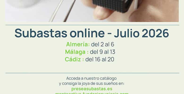 Monte Activo - Subastas julio 2026 - Calendario