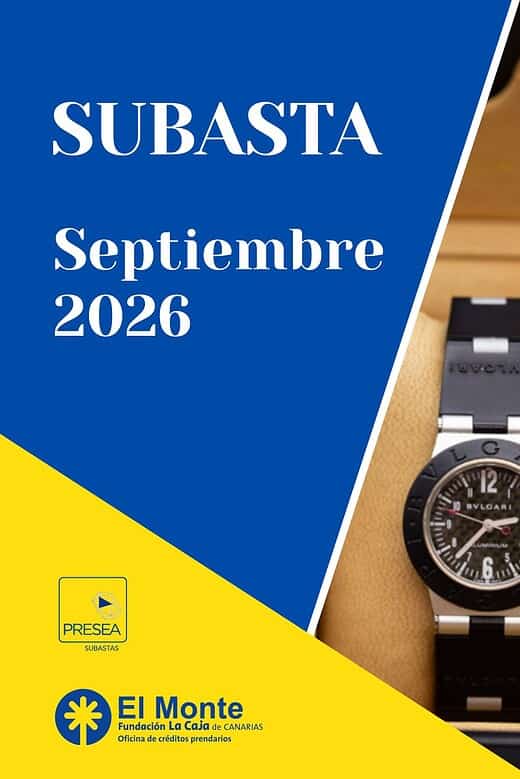 El Monte La Caja de Canarias Subasta septiembre 2026