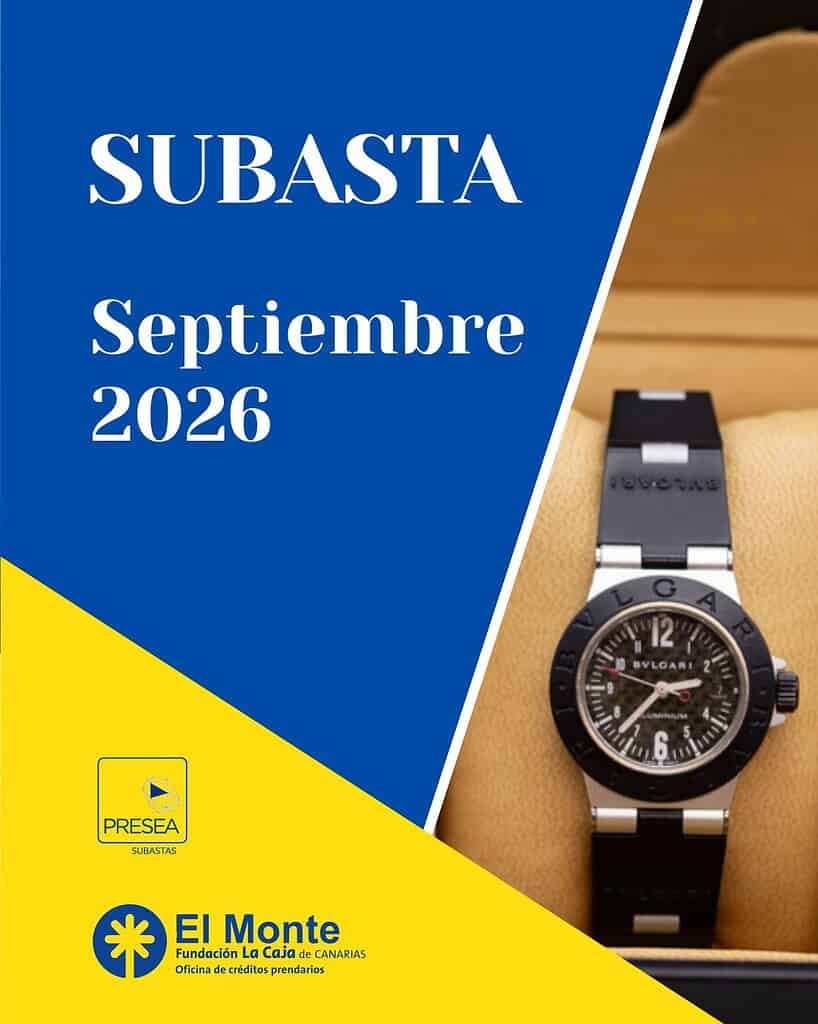El Monte La Caja de Canarias Subasta septiembre 2026