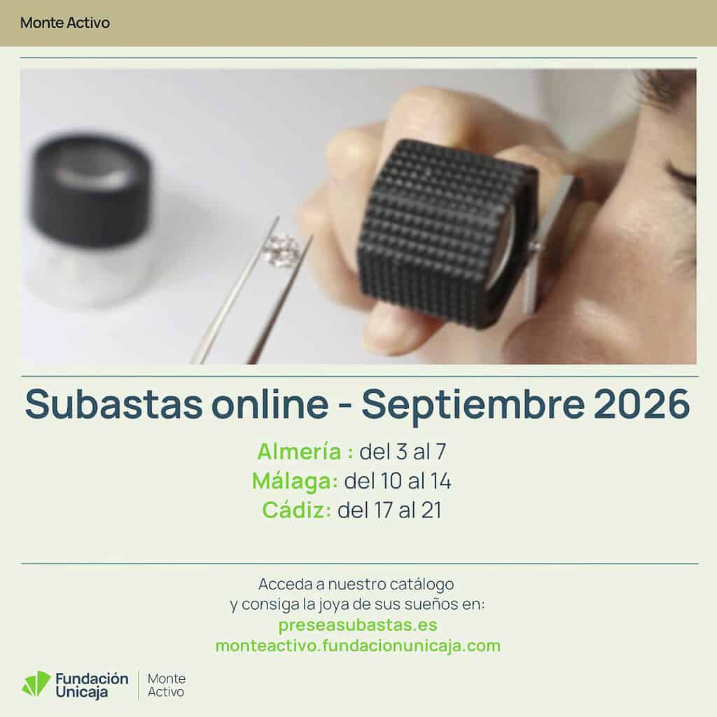 Monte Activo - Subastas septiembre 2026 - Calendario