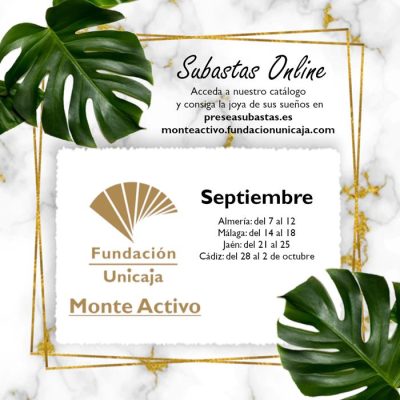 Monte Activo - Subastas online de joyas septiembre 2023 - Calendario